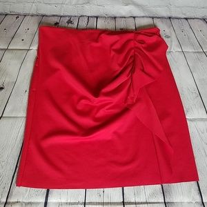 NEW YORK & CO Red ruffled skirt